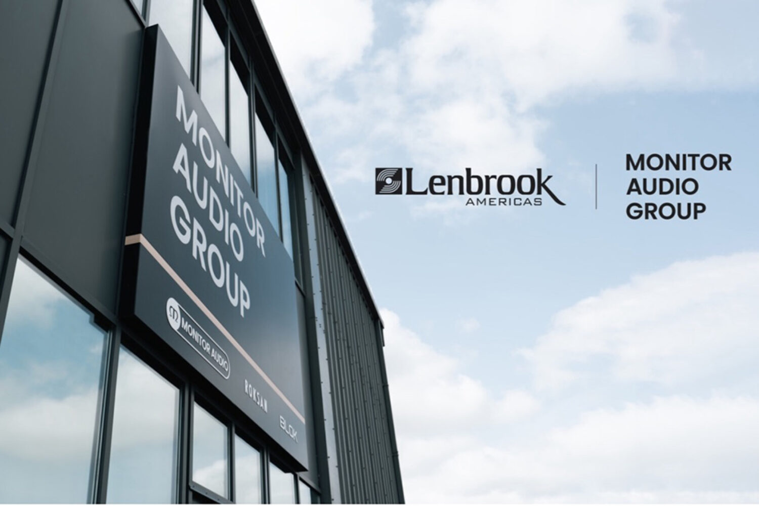 Lenbrook Americas and Monitor Audio Group logos